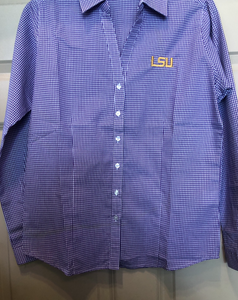 PURPLE CHECKED BLOUSE