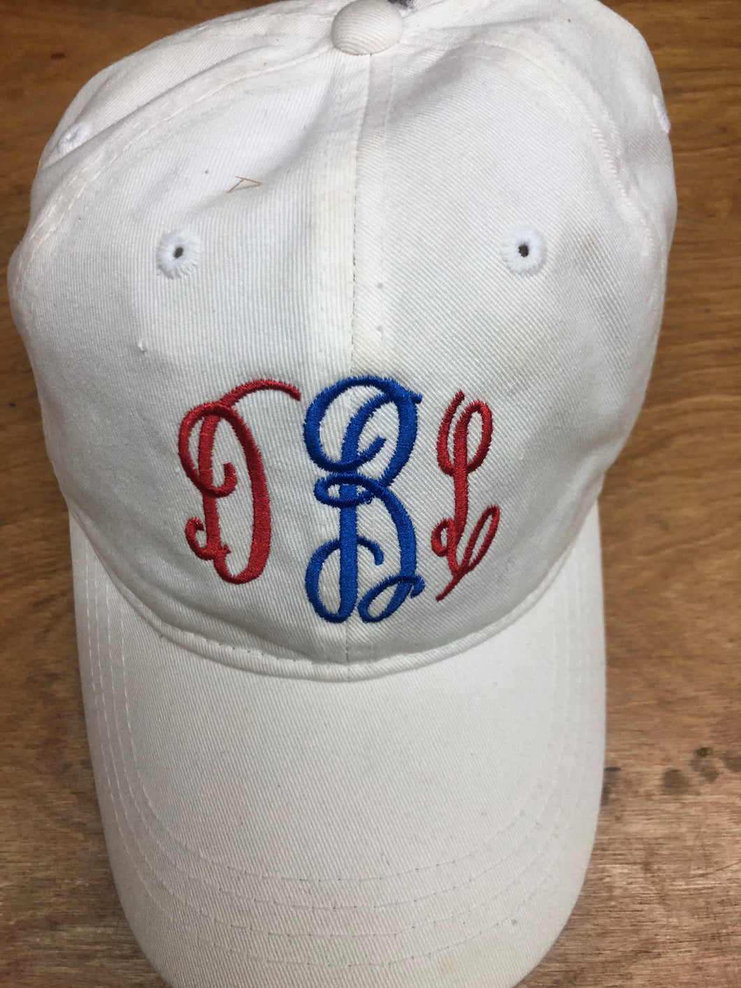 INITIAL  EMBROIDERED HAT