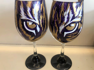 TIGER EYE WINE GLASSES